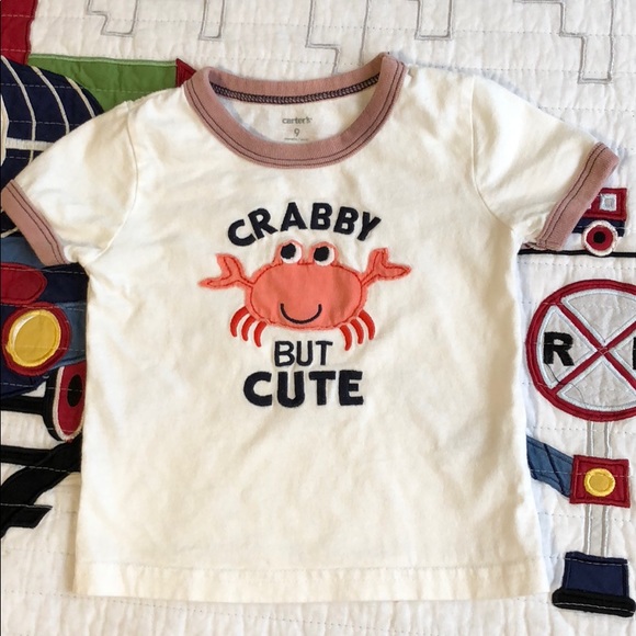 Carters Infant Boys White Crabby But Cute Set - Picture 5 of 5